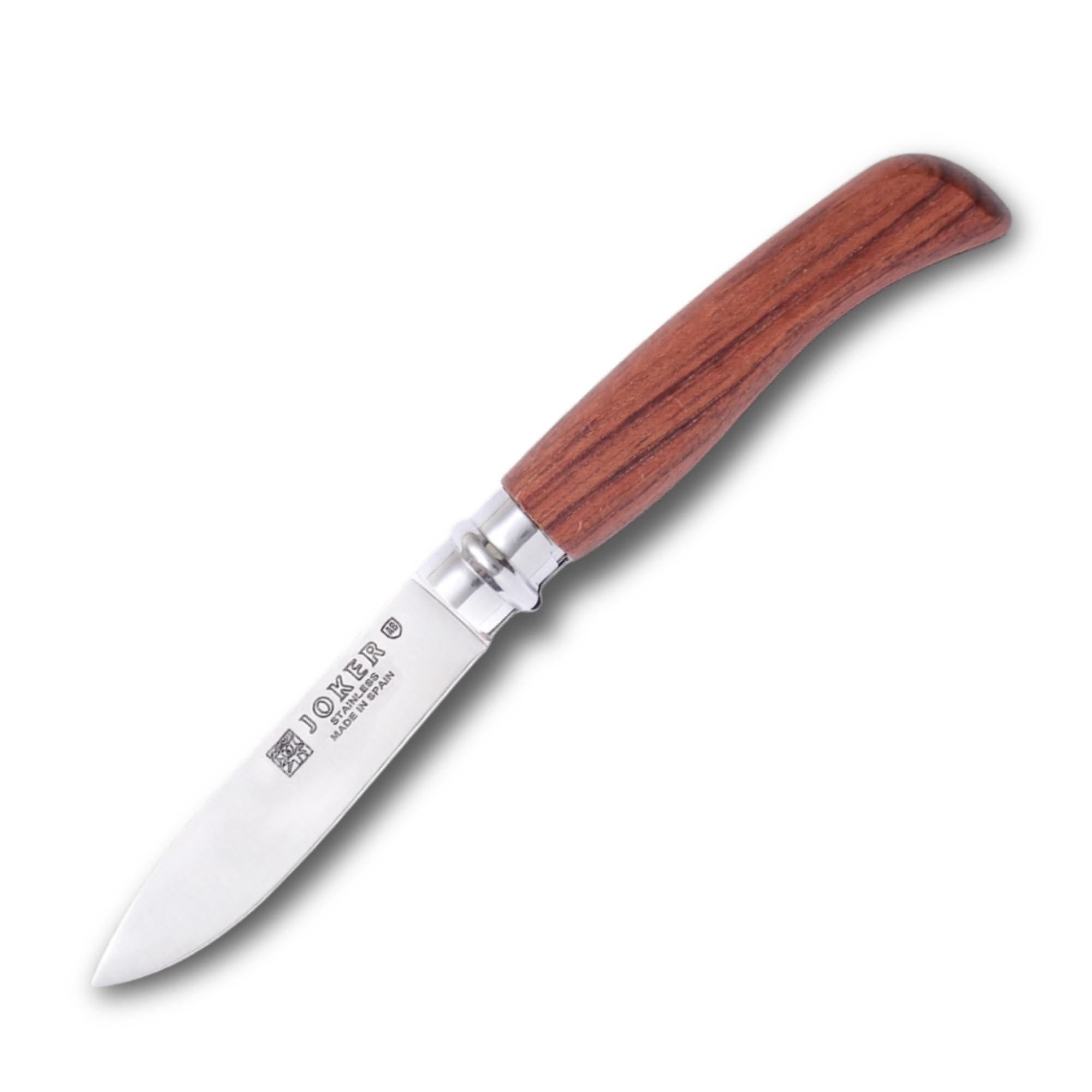 Pocket Knife VIROBLOCK NB23 with Bubinga Wooden Handle and 420 Stainless Steel Blade 3.14 inches, Revolving Ferrule, Outdoor Knife for Fishing, Hunting, Camping and Hiking