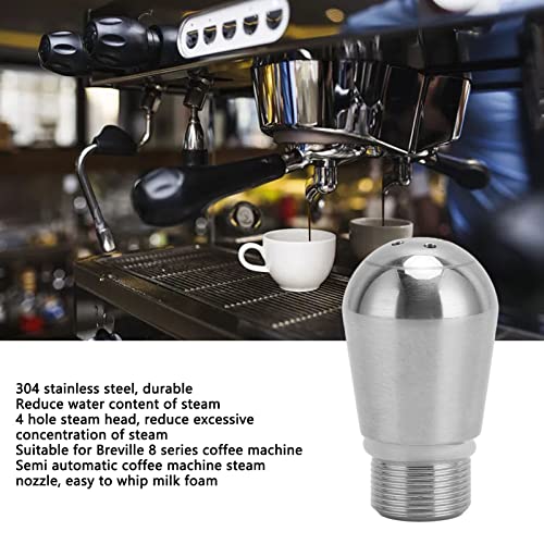 Boquilla de Vapor para Máquina de Café, Accesorio de Repuesto para Máquina de Café de Acero Inoxidable de 4 Orificios… - Imagen 3