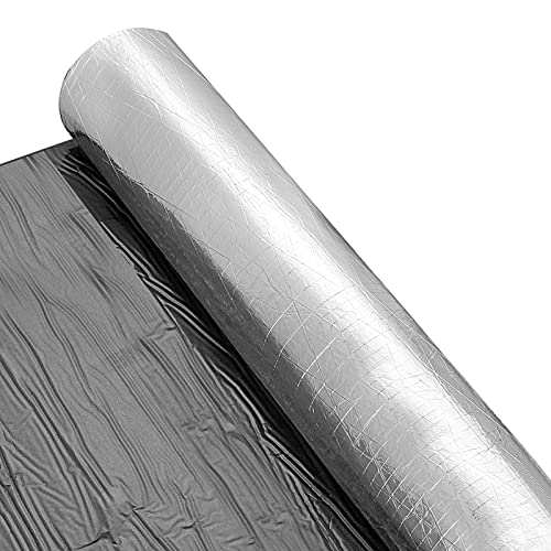 YOUNTHYE Self Adhesive Reflective Aluminium Foam Insulation 5mm Thick 24cm x 10m Radiator Reflector Panels Foil Insulation Roll for Floors Roofs Garage Doors and Camper Vans