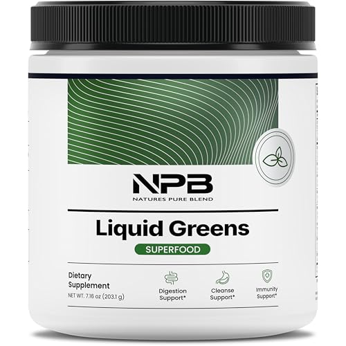 Natures Pure Blend Super Greens Powder Organic Greens Superfood Powder Supplements for Green Juice & Smoothie Probiotic - Drink Mix for Energy Wellness and Digestion (Matcha Flavor 30 Servings)