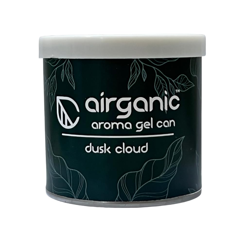 Airganic Aroma Gel Can- Dusk Cloud Air Freshener | Premium Long Lasting Car Perfume - 80g - Luxury Fragrance for Car, Home, Office Interior - Unique Car Accessories