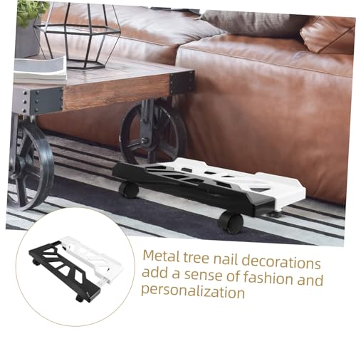 Soporte móvil ajustable para CPU con ruedas, soporte para torre de PC bajo escritorio, carrito multifuncional ahorrador de espacio para oficina en casa miniatura 7