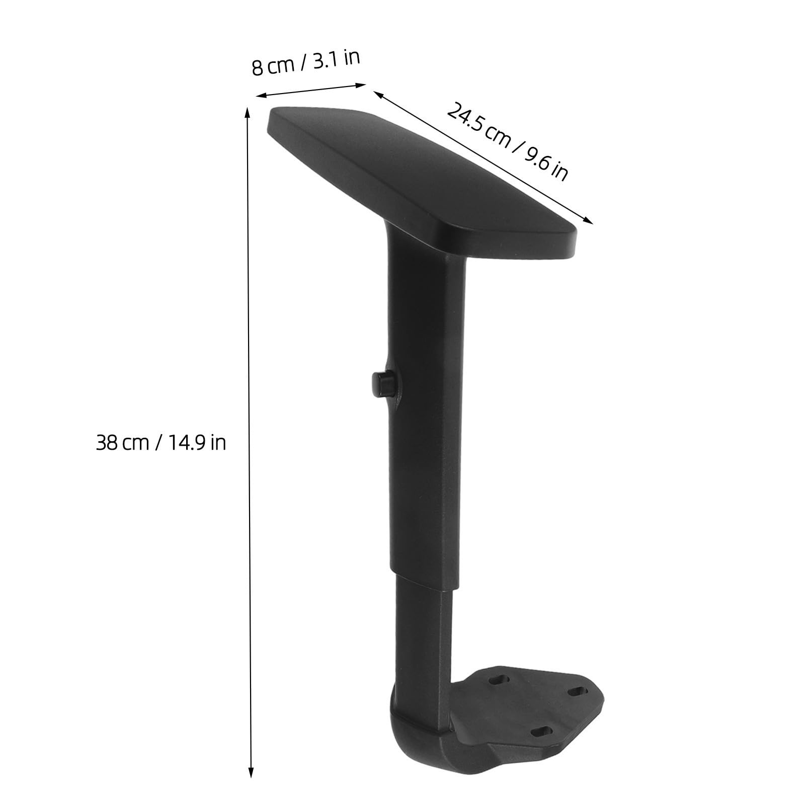 POPETPOP Reposabrazos para Silla de Oficina, Repuesto Negro de PP