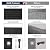 Duerer Balcony Screen Privacy Fence Cover 2.5' x 10' Black White Fence Netting Mesh Shade Cloth Fabric UV Protection for Apartment Balcony Railing Outdoor, Backyard, Patio, with Cable Ties Rope