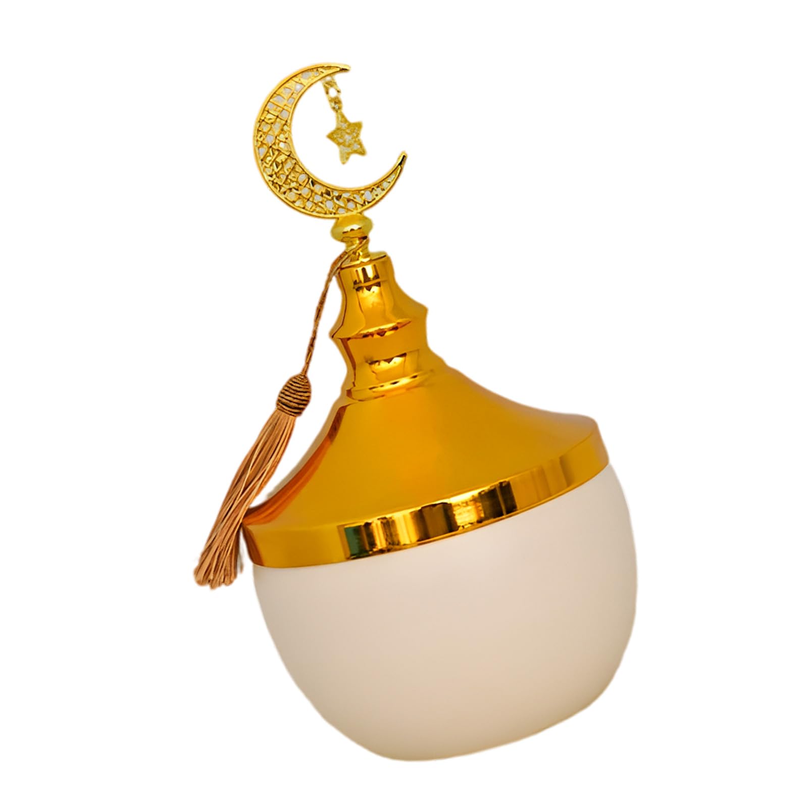 CAZSTYK Multipurpose Ramadans Metal Storage Jar with Lid for Candy Dry Fruit and Small Item Jewelry Organization Muslims Festival Ramadans Candy Jar