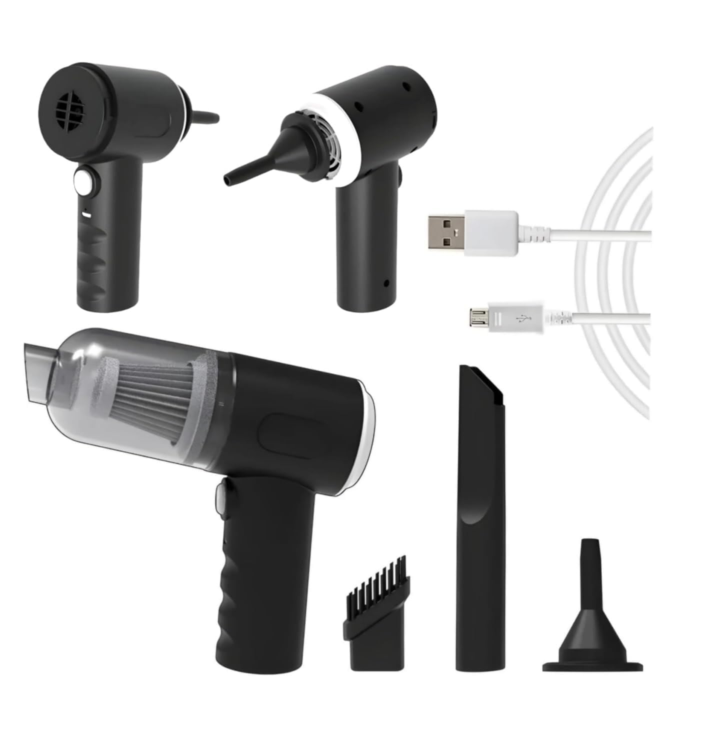 DGOOLS 3 in 1 Car Vacuum Cleaner, High Power Handheld Car Vacuum, Cordless Portable Mini Car Vacuum Cleaner, Compressed Air Duster Keyboard Cleaner for Car,Desktop, Pet Hair Cleaning/*--image-34