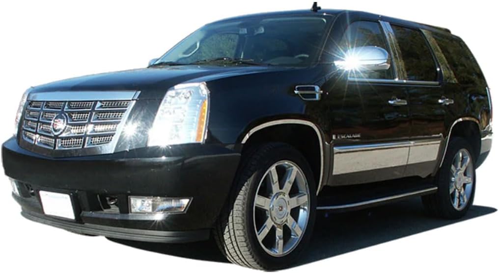 QAA is Compatible with 2007-2014 Cadillac Escalade 4 Piece Stainless Front Grille Accent Trim SG47255