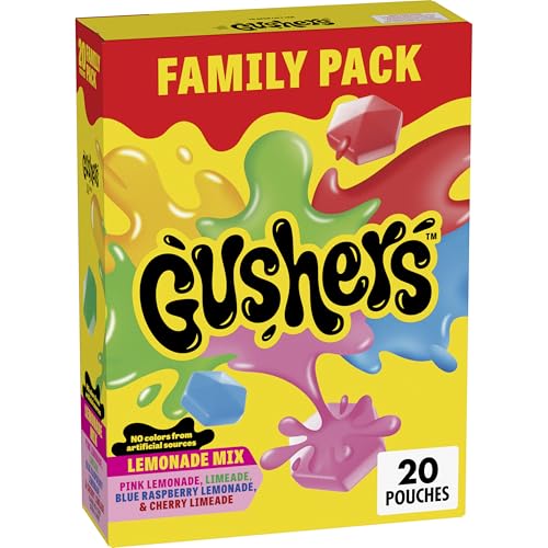 Image of Gushers Lemonade Mix Fruit Snacks, Gluten Free, 20 ct, 16 oz