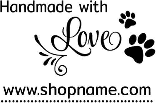 Sello de negocios personalizado, sello de firma personalizado, sello de diseño de huella de perro de mascota, sello de nombre comercial, hecho a