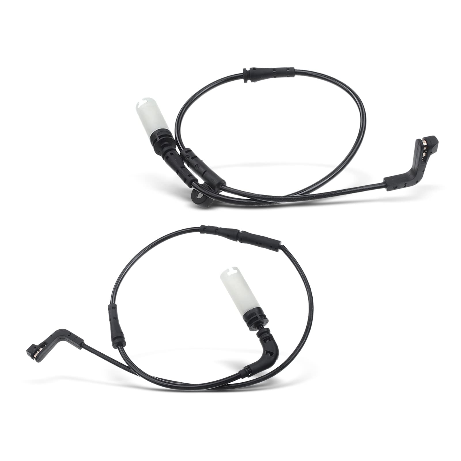 A-Premium Front and Rear Disc Brake Pad Wear Sensors Compatible with BMW 525i 2004-2007, 525xi 2006-2007, 528i 2008-2010, 528xi, 530i, 530xi, 535i, 535xi, 545i, 550i, 645Ci, 650i, M5, M6, 2-PC Set