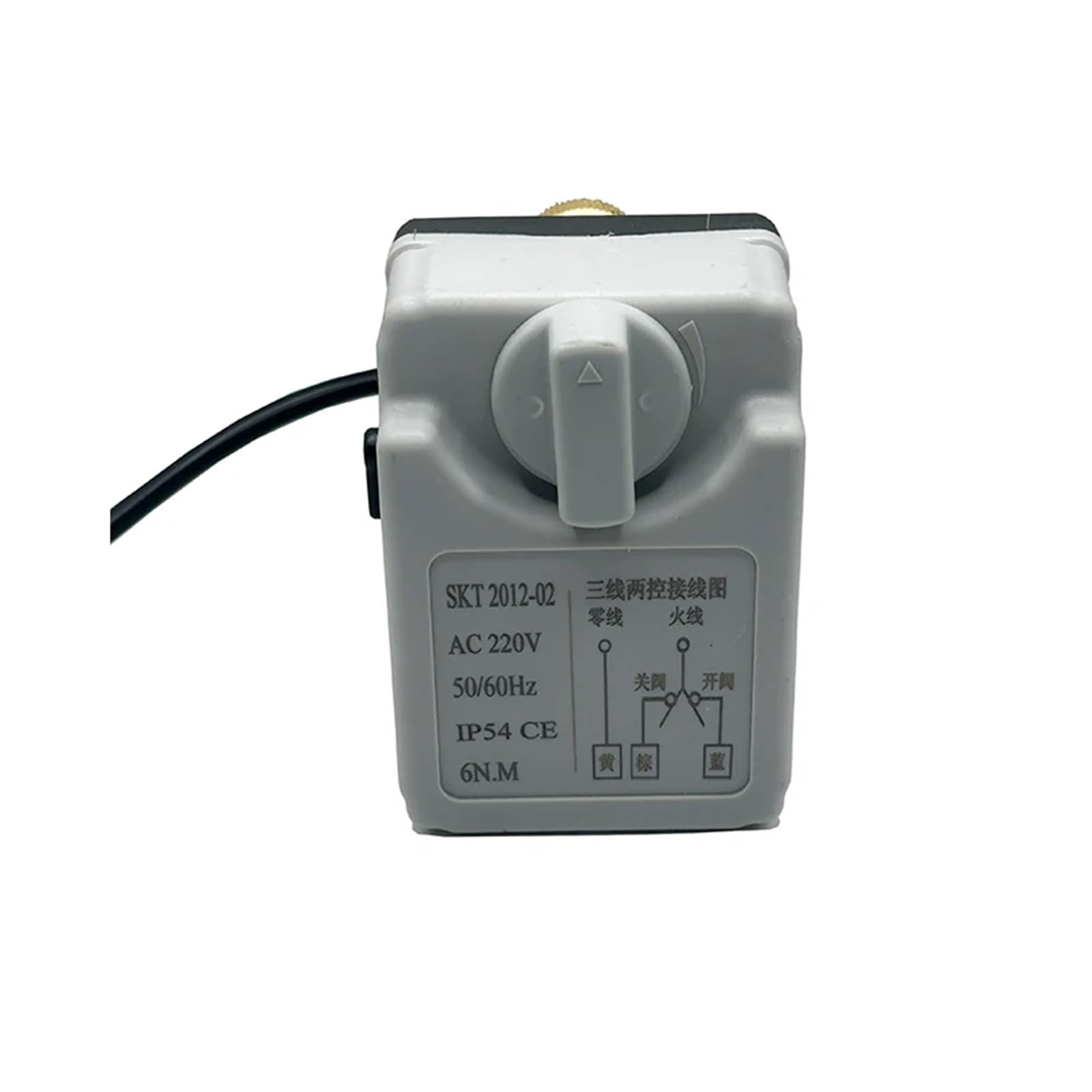 1 valvola a sfera motorizzata AC 220 V 24 V DC 12 V con interruttore manuale, 3 fili e 2 attuatori elettrici di controllo. (12VDC)