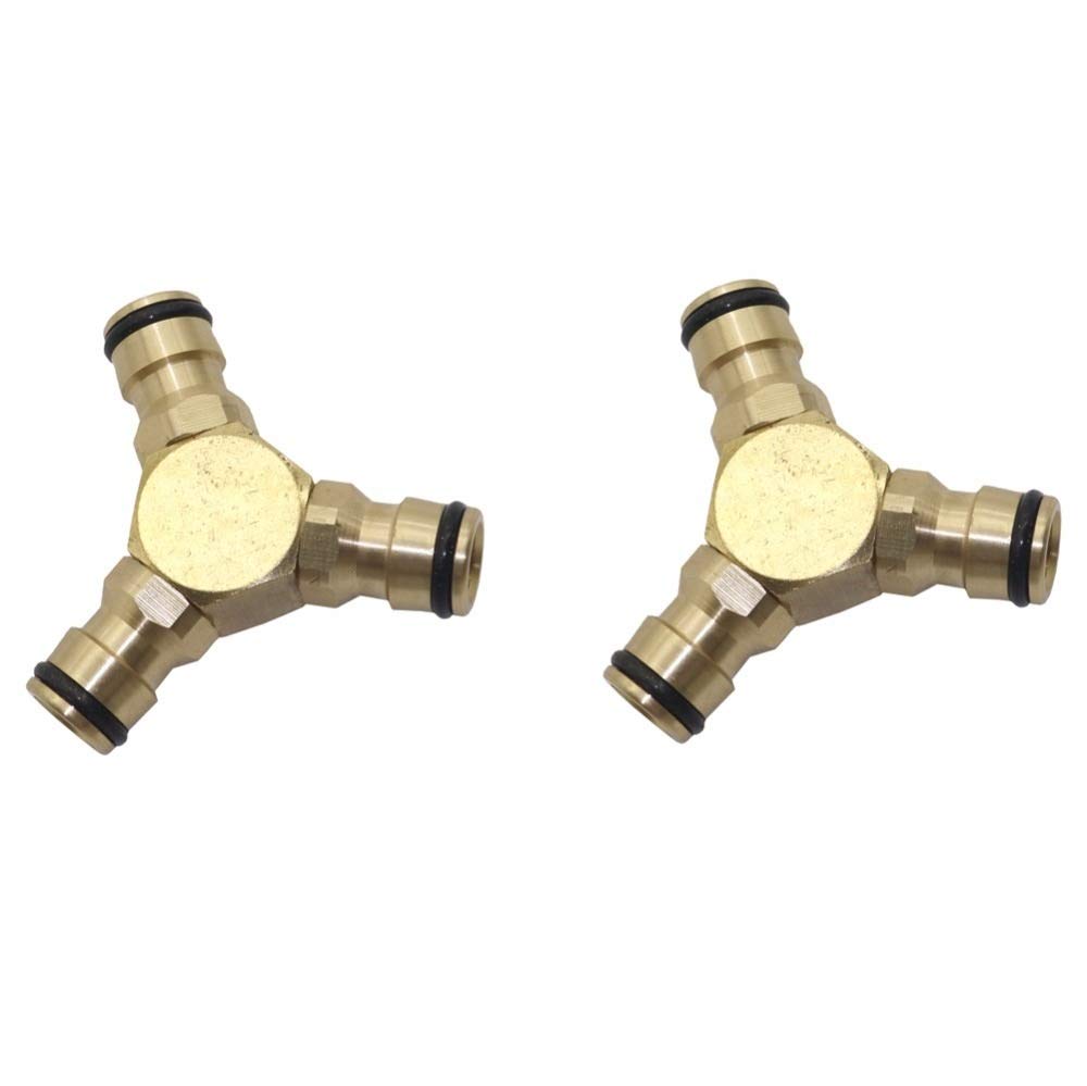 CLORURO DE POLIVINILO Grado de muebles de ajuste d Invernadero Jardín Y Conector de agua de riego por goteo de cobre de 16 mm Conjunto Primavera Conectores de tubos de jardín Accesorios 10 piezas
