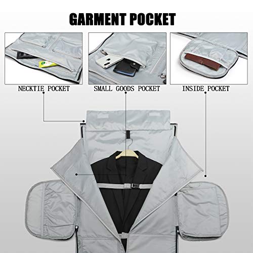 Weekender Bag Carry on Garment Bag, Suit Bag, Travel Duffel Bag for Men Women (black)