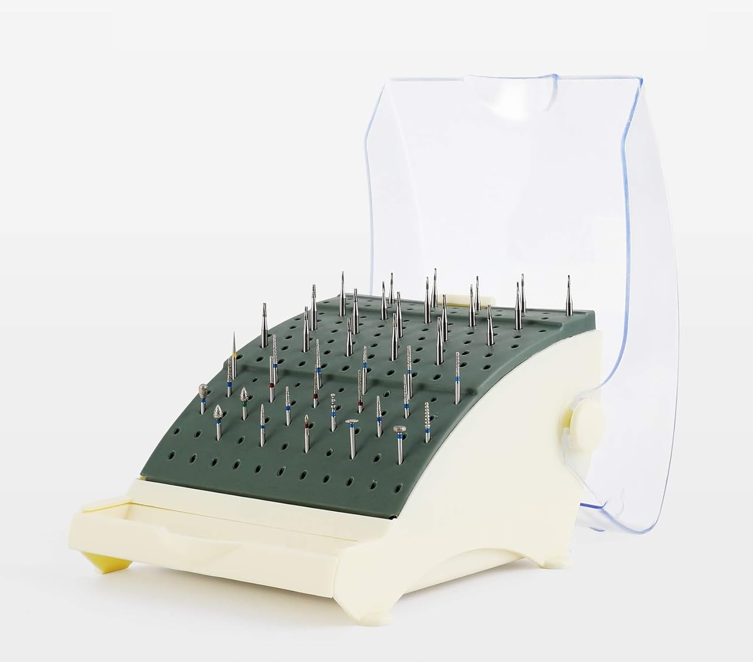 AmeriCan Goods 142 Hole Dental Large Bur Block w/Lid Autoclavable Dental Professional Bur Station Durable Dental Drill Organizer