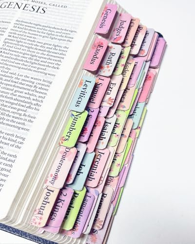 Floral Bible Tabs for Women, Personalized Bible...