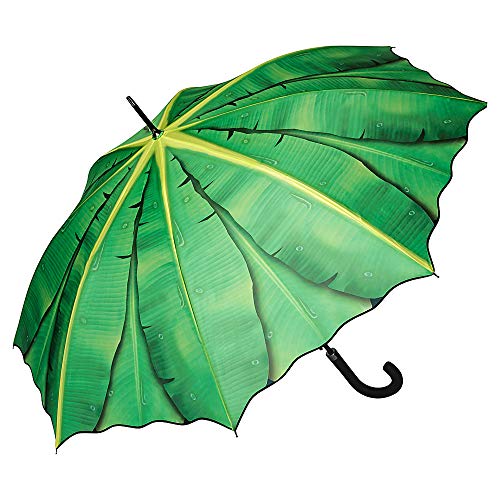 VON LILIENFELDu00aeParapluie Canne Grand Robuste Ouverture Automatique Feuille de bananier