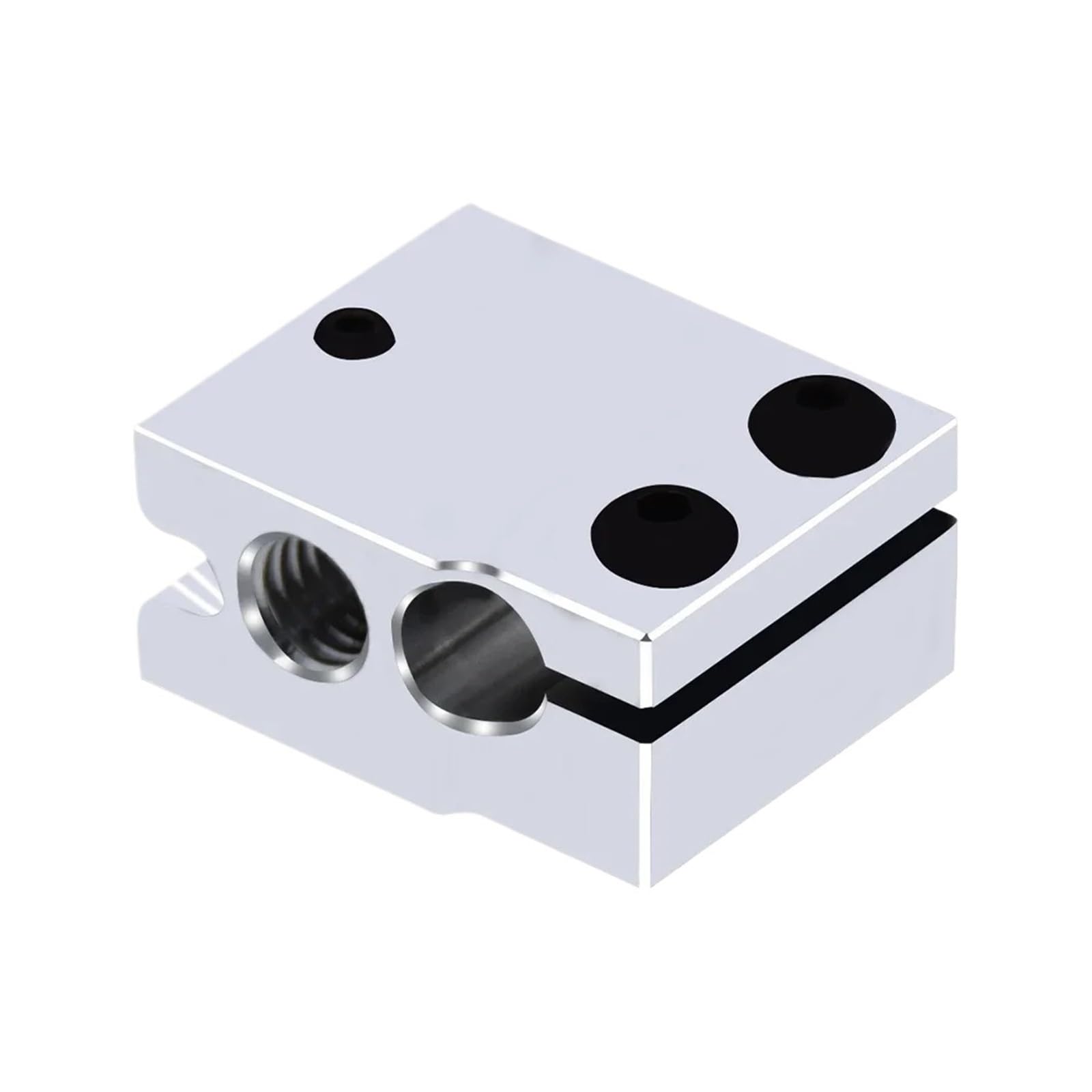 Blocco riscaldante, compatibile con E3D, hotend V6 PT100 | Parte hotend stampante 3D, supporta sensore PT100, rame/ottone/alluminio(Aluminium,3pcs)