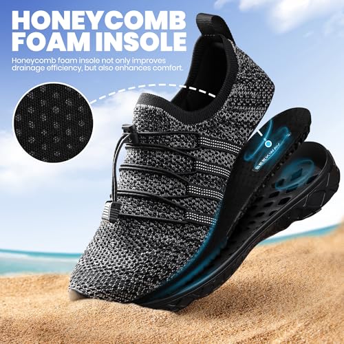 Image of SEEKWAY Mens Womens Water Shoes Quick Dry Aqua Shoes Barefoot for Beach Surf Hiking Pool Water Sports
