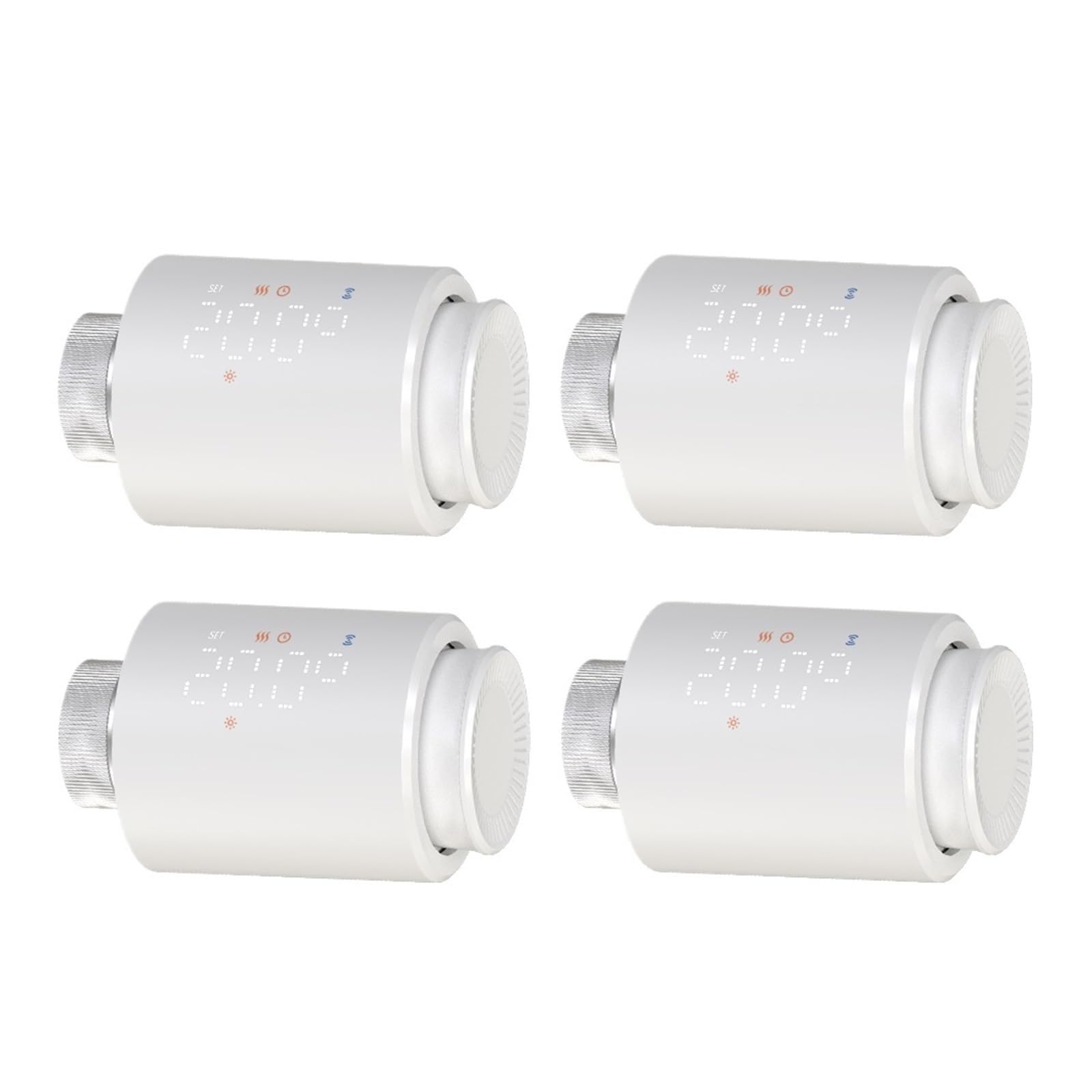Termostato TRV Inteligente, Válvula Termostática For Radiador, Controlador Programable, Actuador, Control por Voz Ahorra EnergíA Y Costes De CalefaccióN(4pcs WiFi)