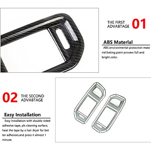 Carbon Fiber Dashboard Side A/C Vent Frame Cover Trim For Dodge Ram 1500 2500 3500 2019-2022 #TOP4