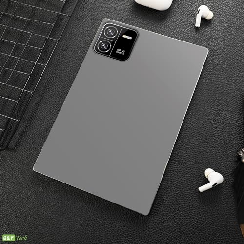 Image of Q&F Tech 10.1 inch Android Tablet PC, 4G Phone /WiFi Tablet for Study, Game and Video Playing, Internet Browsing, Dual SIM Cards and Dual Standby Supportive, 8Core /Bluetooth /GPS, IPS HD Display Gray