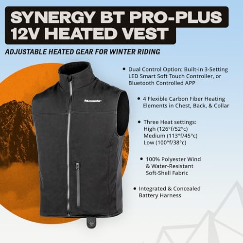 Tourmaster Synergy BT Pro-Plus 12V Heated Motorcycle Vest3