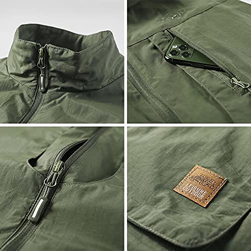 Men's Outdoor Vest Summer Casual Outdoor Work Safari Fishing Travel Photo Cargo Jacket Multi Pocket Fishing4