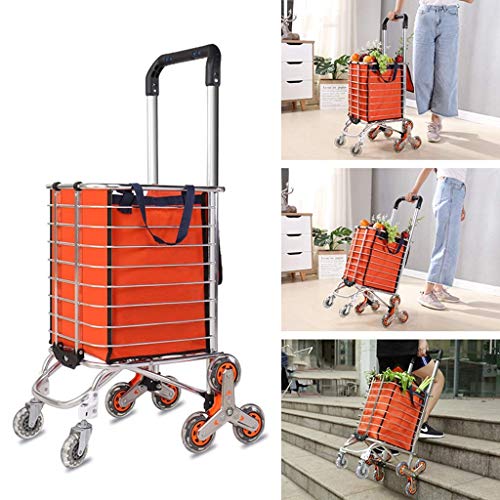Leichte Aluminiumlegierung, 8 Räder, großer Einkaufstrolley, faltbar, großer Einkaufskorb, Tragetasche für Markt, Wäsche… – Bild 4