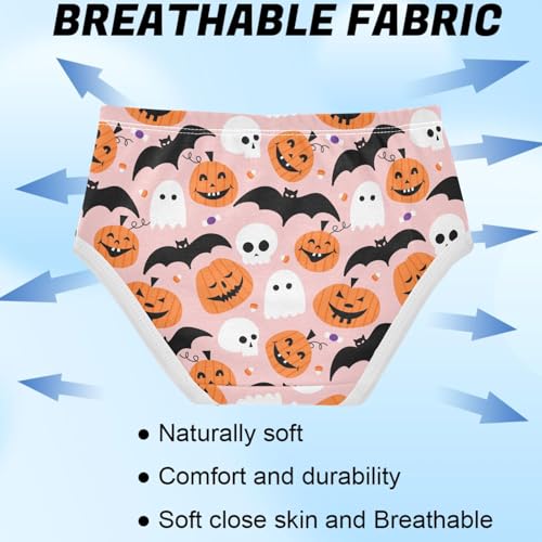 Little Girls' Soft Cotton Underwear Kids Cool Breathable Comfort Briefs Toddler Undies for 2-8 Years2