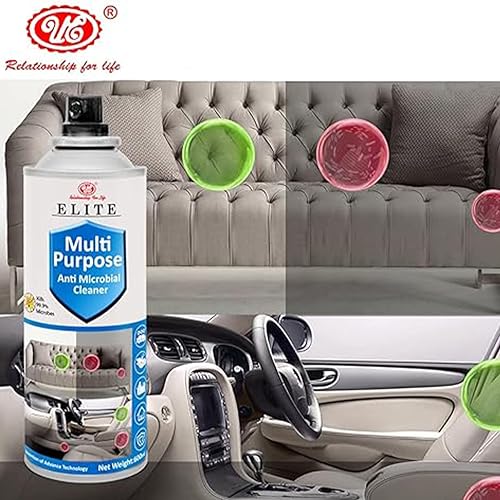 Image of UE Elite Upholstery & Carpet Cleaner (250ml) | Can be used as a Car Interior for Car Seat, Sofa, Carpet, Roof & More | Includes Cleaner Brush & Cloth