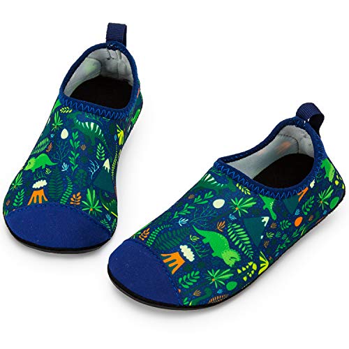 CROVA Toddler Kids Water Shoes Quick Dry Barefoot Beach Shoes Non-Slip Swim Water Socks for Kids Toddler Girls