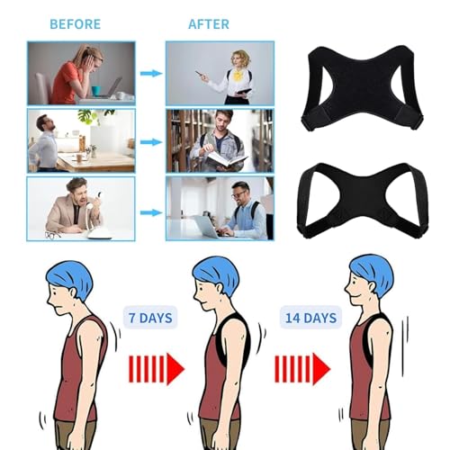 Posture Corrector for Women and Men, Adjustable Back Support for Back, Comfortable Upper and Back Brace, Shoulder and Neck - Image 4
