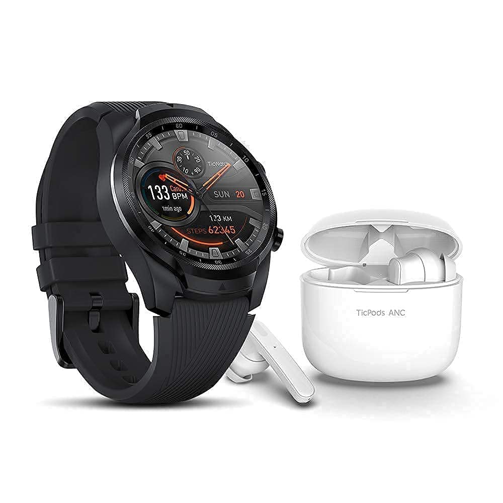 Amazon.com: TicWatch Pro 4G Plus TicPods ANC Bundle-Wear OS por Google Mens  Android GPS Cellular smartwatch+TicPods ANC Active nosie Cancelación  Inalámbrico Auriculares : Electrónica