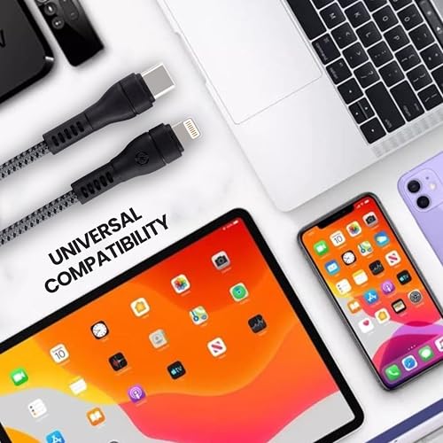 Image of Nextech Sync & Charge USB-C to 8 Pin Cable | Fast Charging & Data Transfer | Compatible with iPhone, iPad | Lightning Cable iPhone, iPhone Charger Wire, Data Cable, Fast Charging Cable