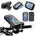 Support téléphone de vélo Moto, Etanche Smartphone Cadre Rotation 360°Universel Guidon Sacoche ecran Tactile Detachable reglable VTT Scooter Bicyclette Housse Rangement Portable Transparent GPS