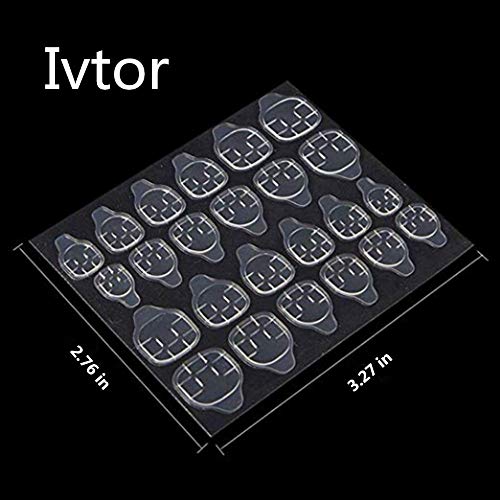 Ivtor 10 Sheets Waterproof Breathable Jelly Double Sided Nail Adhesives,Press On Nails Sticky Tabs Nail Glue Sticker thumb #1