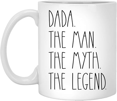 Taza de café Dada The Man The Myth The Legend, regalo de Navidad, regalo de cumpleaños, feliz cumpleaños, taza de café Best Dada, taza del día del