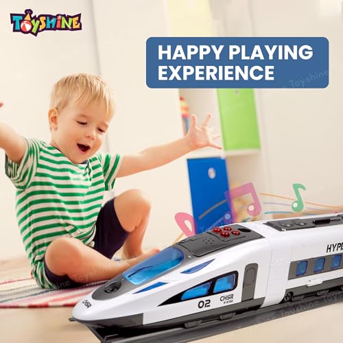 Image of Toyshine 46cm DIY High Speed Hyperloop Bullet Train Toy Set inbuilt with Detachable Parts, Music and Lights | Imaginative Adventures Toys for Toddlers Age 3 +