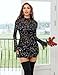 Avidlove Sexy Dresses for Women Sheer Mesh Bell Sleeve See Through Swimwear Bikini Cover Up Dress Vacation Outfits (Black Glitter, Large)