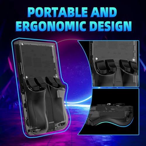 Image of Cubonic CrystalPlay ORIGINAL R36S DUal RAM Chips Handheld Gaming Console, Transparent PixelGlass Design, 3.5-Inch LCD Screen, RK3326 Quad-Core Processor, Dual Joysticks, Up to 256GB Expandable Storage, 3000mAh Rechargeable Battery (Matte Black)