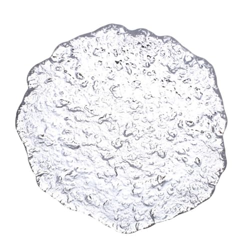 PRETYZOOM 1pc Creative Glass Salad Plate for Serving Desserts and Snacks Unique Irregular Design for Home Parties Weddings and Celebrations Food-grade Glass Dish for Appetizers and Sides
