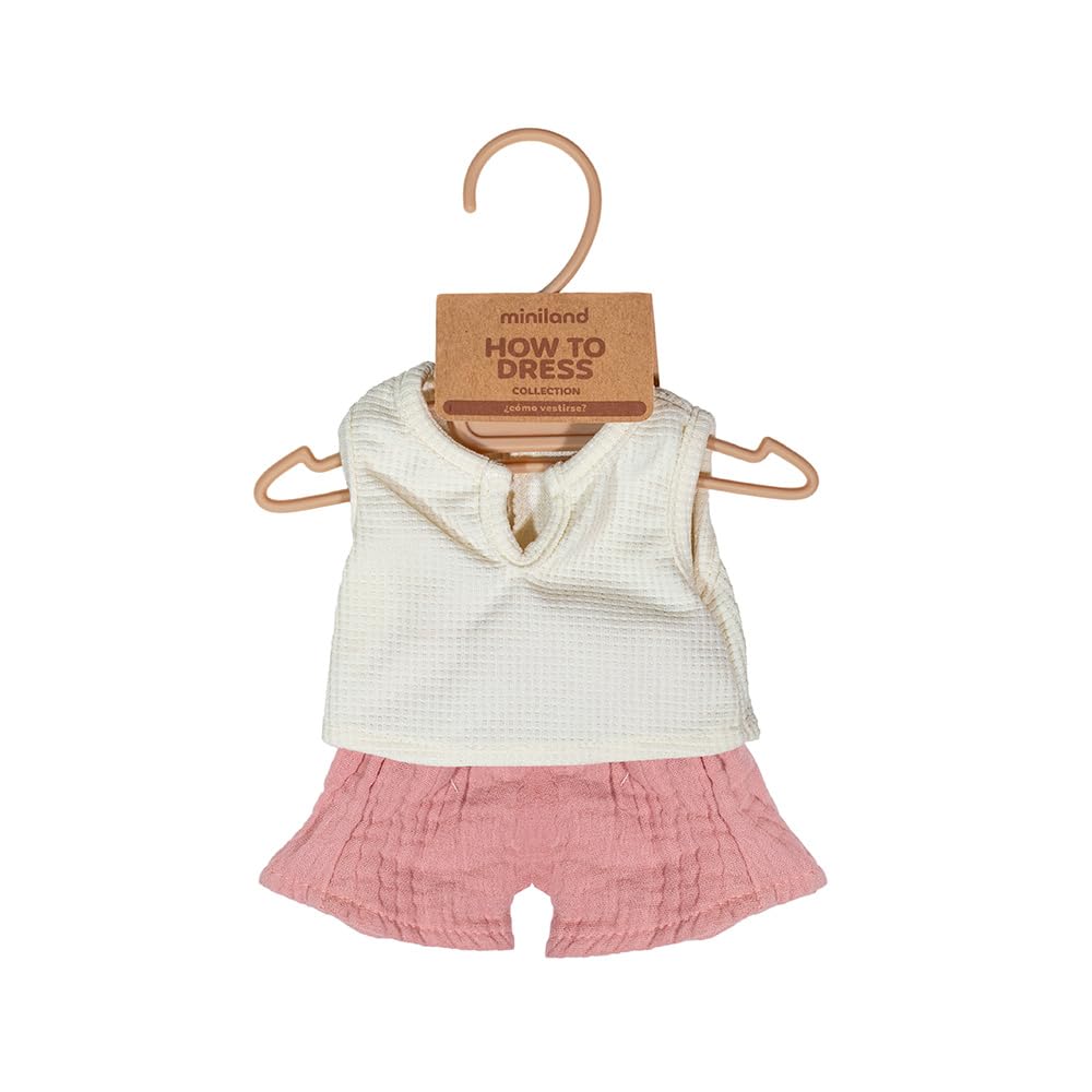 Miniland - Ropa para Muñeca de 38 cm, Accesorio de Ropa para Muñecos, Camiseta y Pantalón para Verano - 2