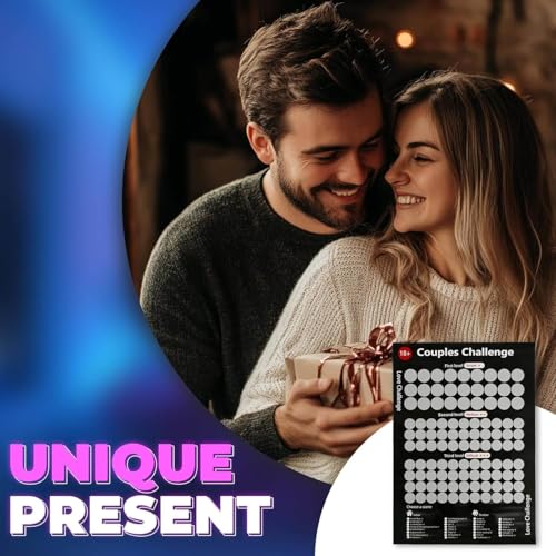 Image of O PTIFINE Adults Romantic Couples Gift Scratch Off Poster 169 Love Tasks - Positions & Conversations & Date Night Ideas