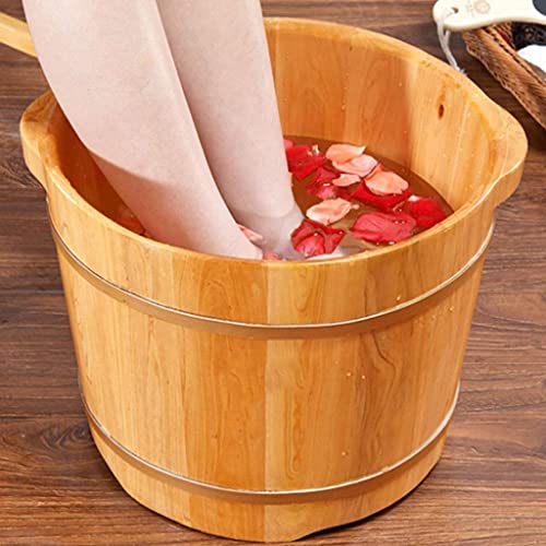 Tina de madera para remojo de pies de cedro miniatura 2
