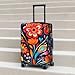Funny Flowers Travel Luggage Cover for Suitcase Anti-Scratch Fashion Suitcase Protector Washable Elastic Baggage Covers Fits 22-24 Inch Luggage for Travel Beach Holiday