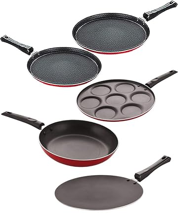 Nirlon nonstick Aluminium Utensils Set of 5 Pieces for Kitchen (2.6mm_FT13_FT12_CT_TP_UP7)