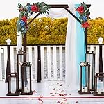 2Pcs Artificial Peony Flower Swag 16in Decorative Swag with Eucalyptus Leaves Silk Floral Swag Wedding Arch Flowers for Ceremony Home Wall Door Decor - Image 3
