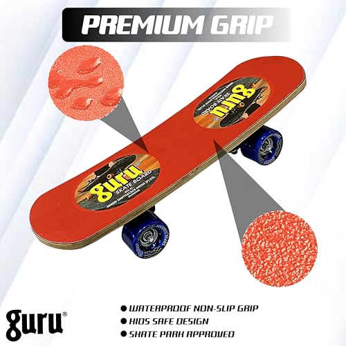 Image of GURU Skateboard, Wooden Non-Slip Skateboard for Kids, Adult, Casterboard /Skate Board /Hoverboard /Longboard for Beginners, Learners, Training Purpose for All Age Group