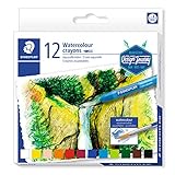 lapices acuarelables staedtler mexico Lápices de cera solubles en agua, para aplicar en seco y extender posteriormente con un cepillo húmedo