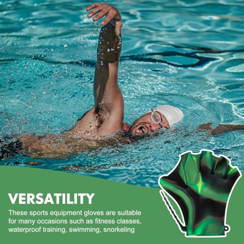 Baluue Silicone Webbed Swim Gloves for Men and Women Wear-Resistant Water Gloves for Swimming Diving Surfing and Water Fitness Non-Slip Swim Workout Accessories 7.87 X 7.87 X 0.11 Inches